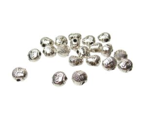 silver buddha beads
