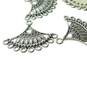 silver fan charms