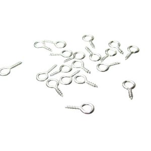 silver small screws bails