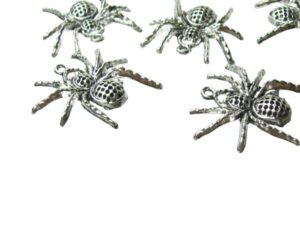 silver large spider charms