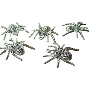 silver large spider charms