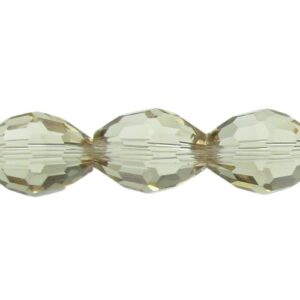 smoky grey crystal rice beads