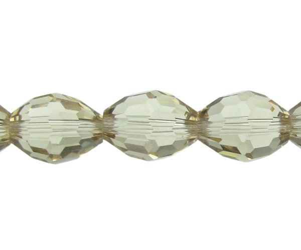 smoky grey crystal rice beads