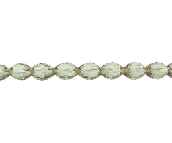 smoky grey crystal rice beads