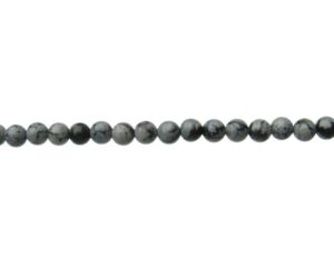 snowflake obsidian 4mm round gemstone beads