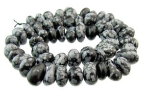 Snowflake Obsidian gemstone nugget beads