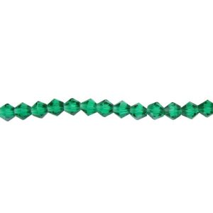 green bicone crystal beads 6mm