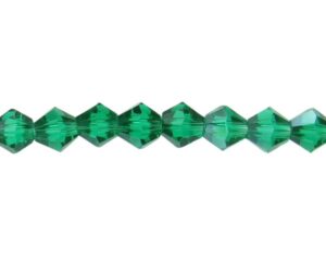 green bicone crystal beads 6mm