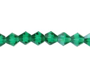 green bicone crystal beads 6mm