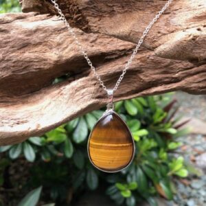 tiger eye natural crystal pendant