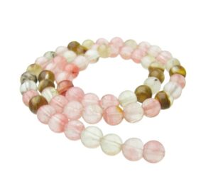 watermelon quartz gemstone beads natural crystals