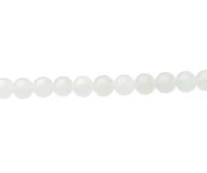 white jade 6mm round gemstone beads