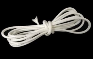 white braided waxed polyester cord 1.5mm