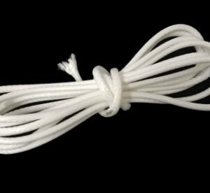 white braided waxed polyester cord 1.5mm