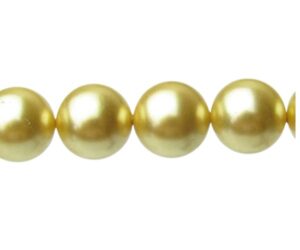 yellow gold shell based pearls 10mm