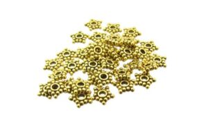 gold star daisy spacer beads