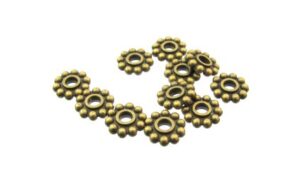 bronze large daisy spacer beads