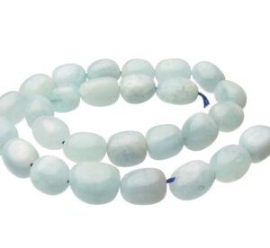 aquamarine nugget gemstone beads