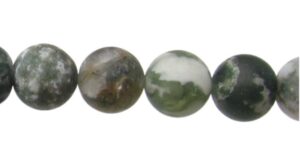 matte moss agate round beads 8mm