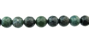 moss agate faceted 12mm round beads
