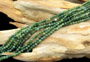 moss agate faceted 4mm beads