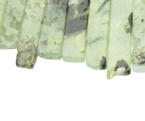 prehnite top drilled rectangle beads