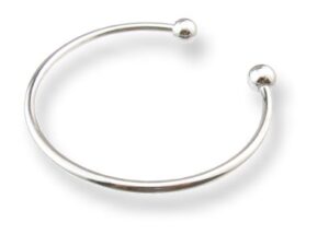 silver toned cuff bracelet for wire wrapping