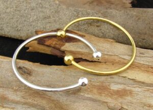 gold toned cuff bracelet for wire wrapping