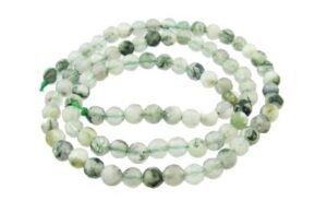 white moss agate faceted round gemstone beads 4mm