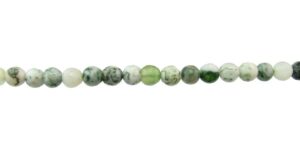 moss agate faceted round gemstone beads 6mm