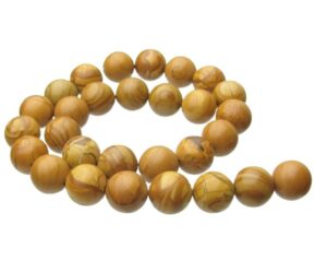 wood jasper 14mm round gemstone beads