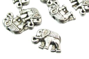 silver elephant beads