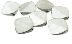 silver square spacer beads