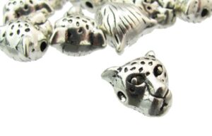 silver cheetah beads