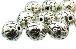 antique silver alloy beads for mala