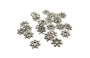 silver daisy spacers 8mm