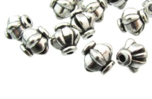 silver lantern spacer beads