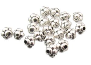 silver bumpy spacer beads