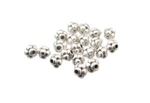 silver bumpy spacer beads