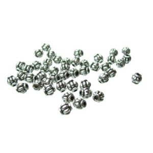 silver melon spacer beads