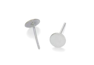 sterling silver 925 flat stud earrings