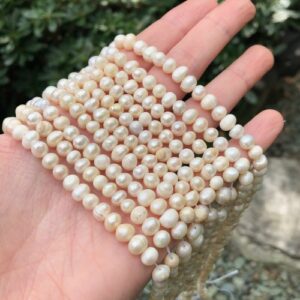 whitepotatofreshwaterpearls6mm4 white potato freshwater pearls 6mm