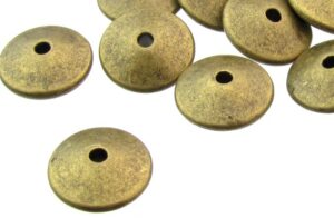bronze saucer spacer beads