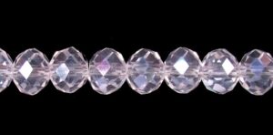 clear ab crystal rondelle 6x8mm beads