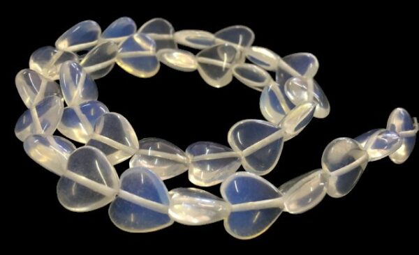 opalite heart beads