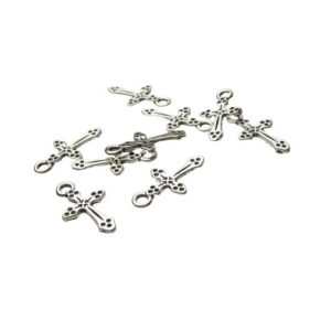 silver small cross charms
