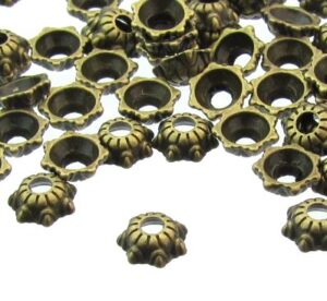 bronze small bead caps