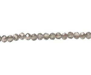 crystal rondelle beads 4x6mm grey