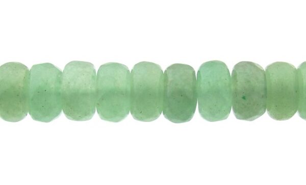 green aventurine faceted rondelle beads