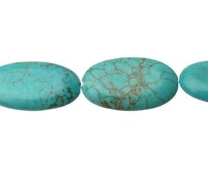 turquoise magnesite natural crystals oval beads australia